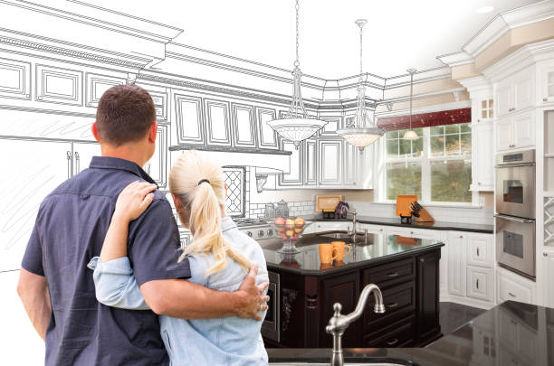 Professional Kitchen Island Installation technician working in Line Lexington, PA